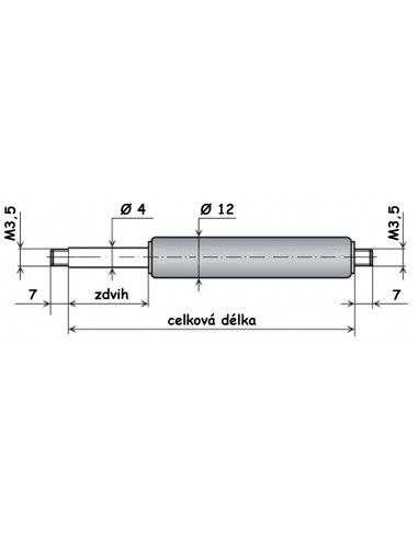 Plynová pružina GF 4/12 - 16060