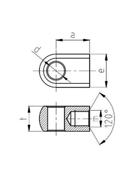 Oko s vnitřním závitem 8,1-5x30-M6