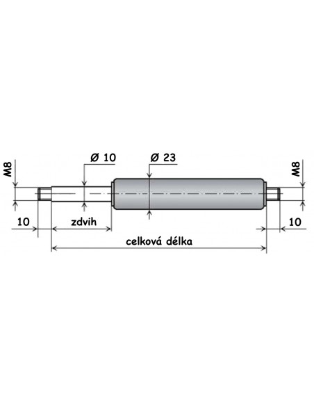 Plynová pružina GF 10/23 - 33253