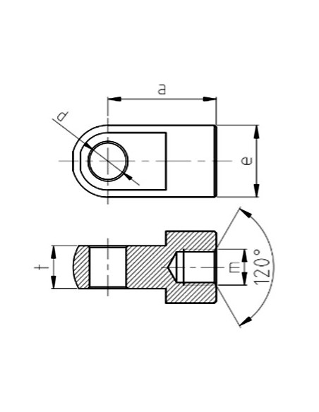 Oko s vnitřním závitem 6,1- 6x16-M5