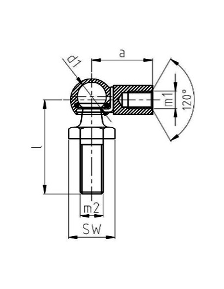 Kulový kloub CS16x30-M10/M10 - 280.928