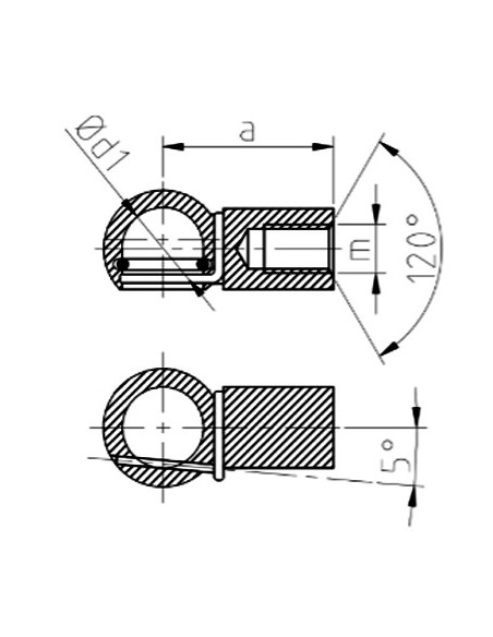 Kul.pánev pozink M8x25 CS13  .883