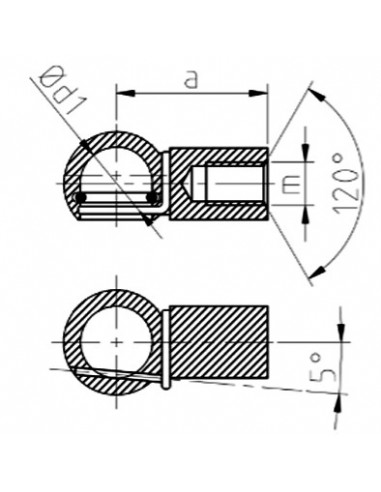 Kul.pánev pozink M8x35 - CS13